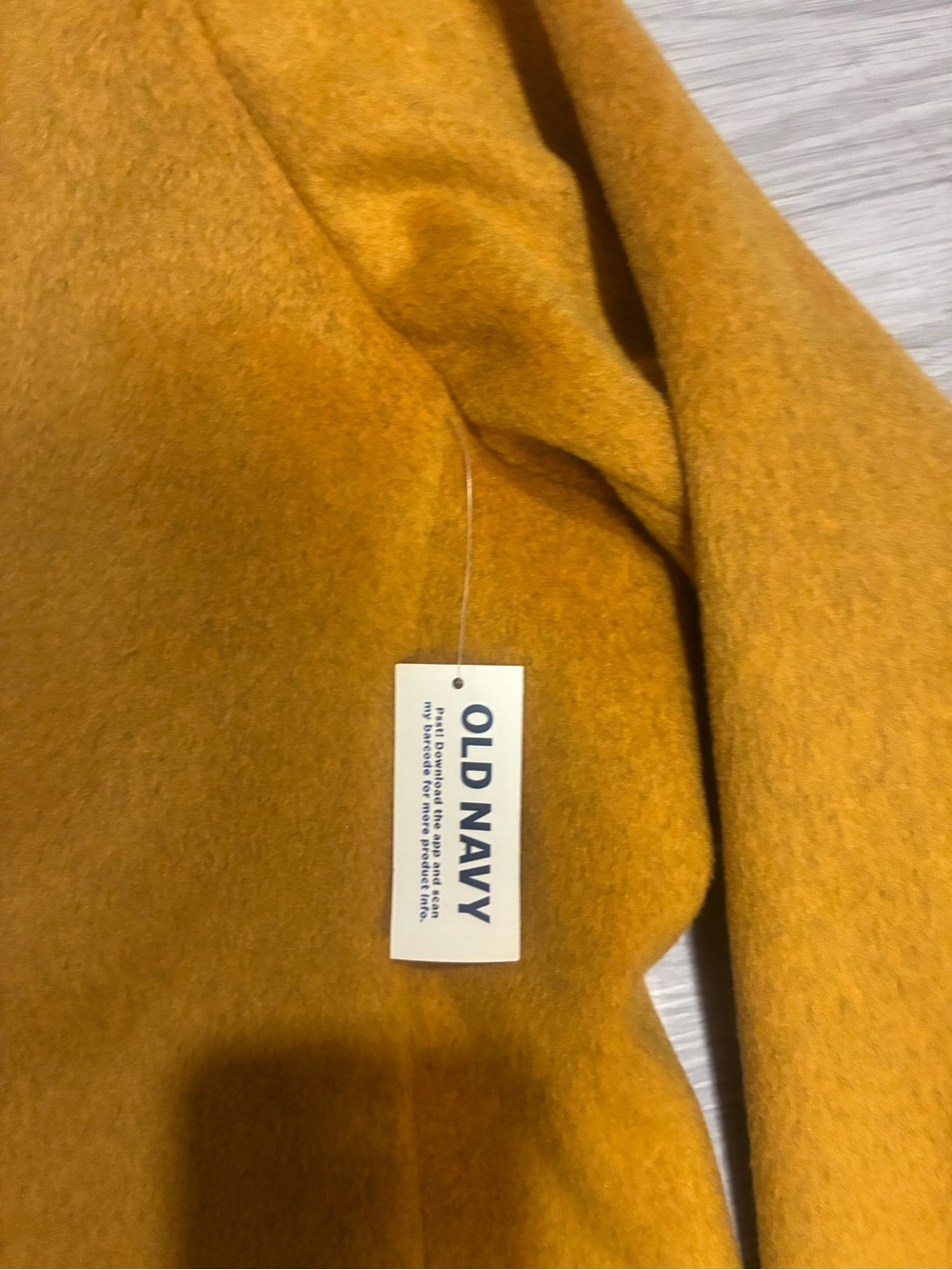 Old Navy Women's Mustard Wool-Blend Coat - Picture 2 of 11